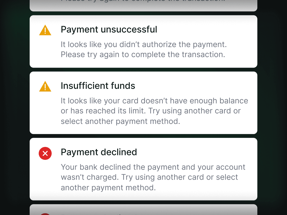 Precise error handling